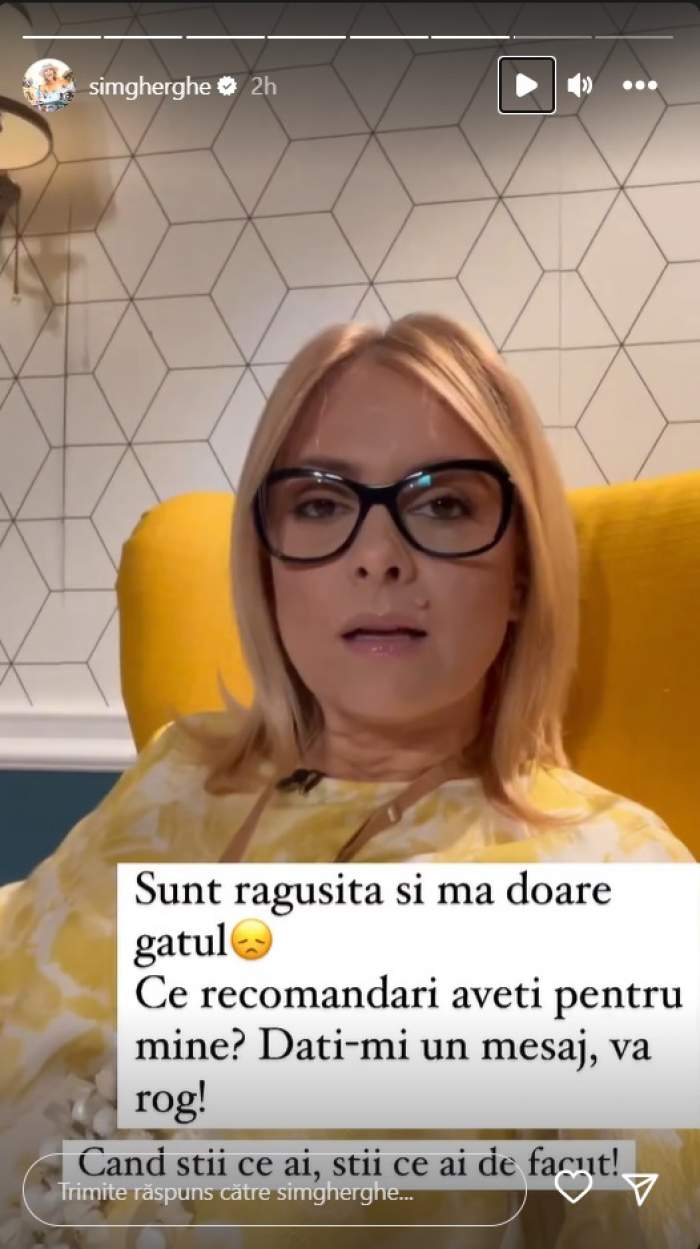 Simona Gherghe, probleme de sănătate. Ce le-a povestit fanilor