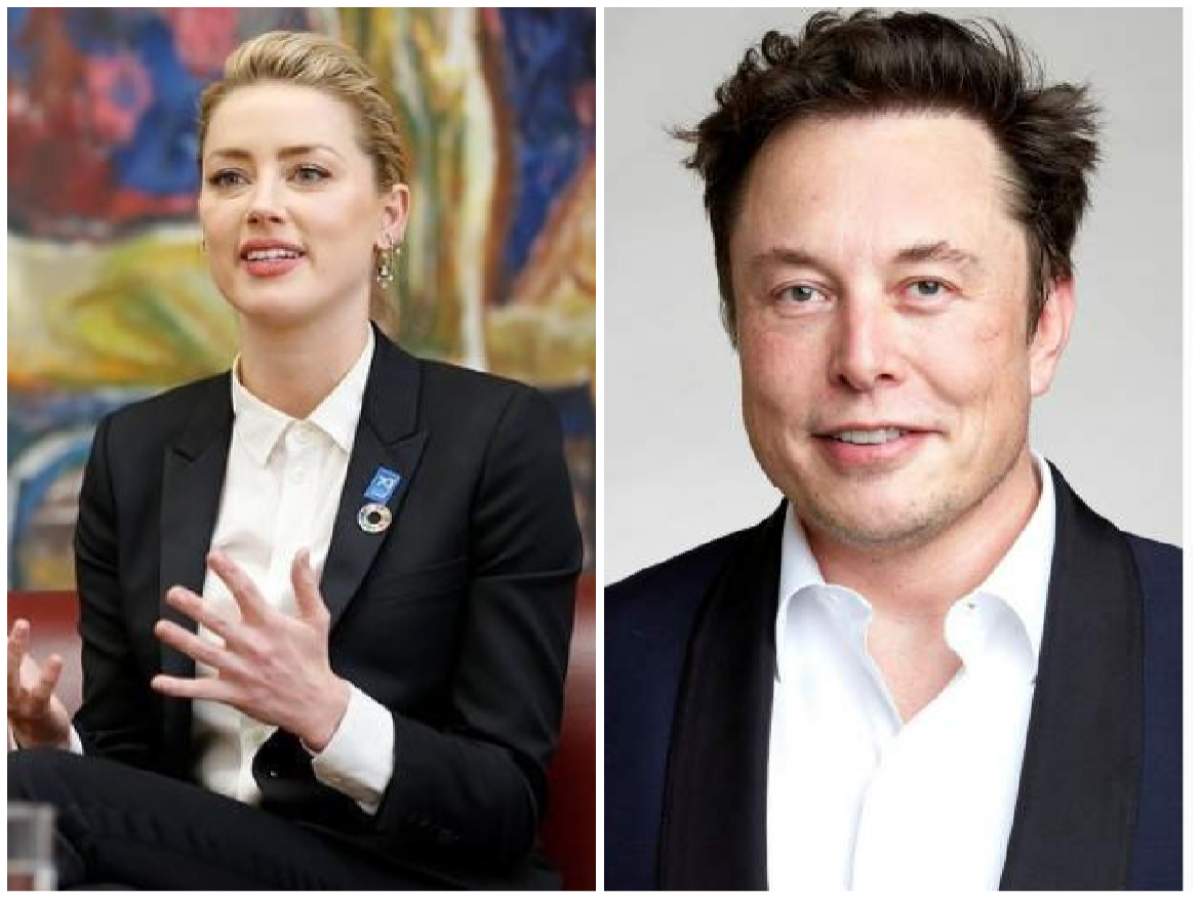 Elon Musk și Amber Heard, colaj