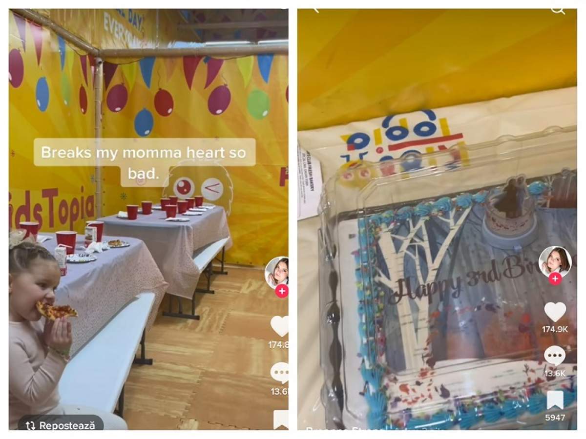 O fetiță de doar trei ani și-a aniversat ziua de naștere singură, după ce invitații nu au mai venit la petrecere