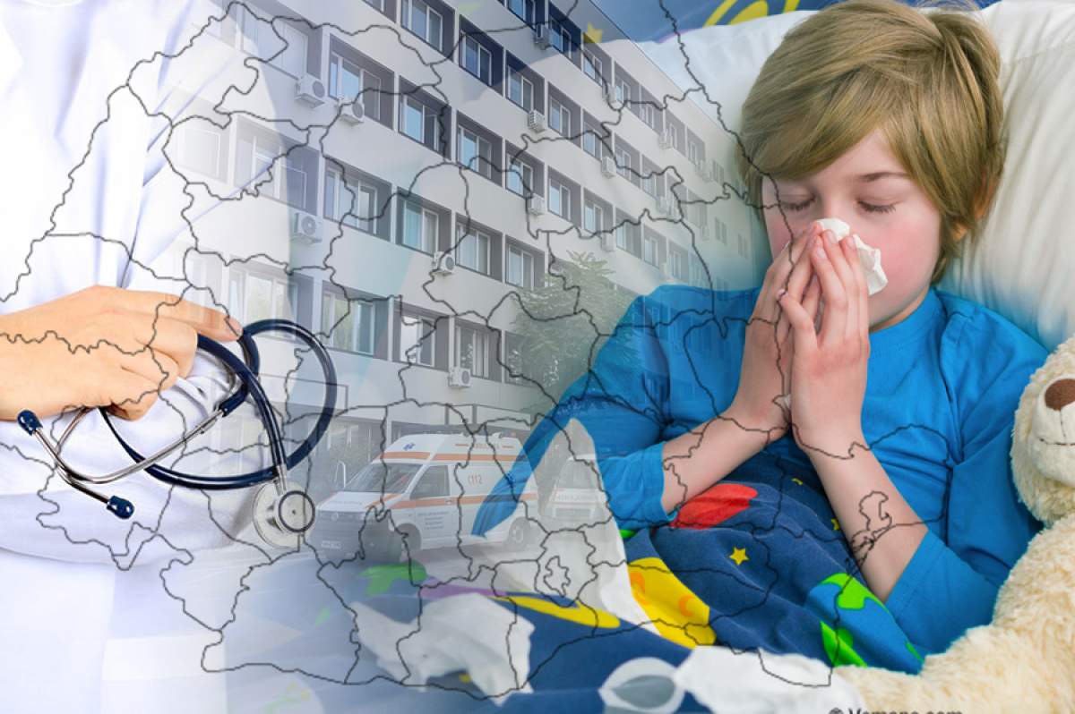 Orașul din România lovit de un val de viroze la copii. Spitalele sunt pline