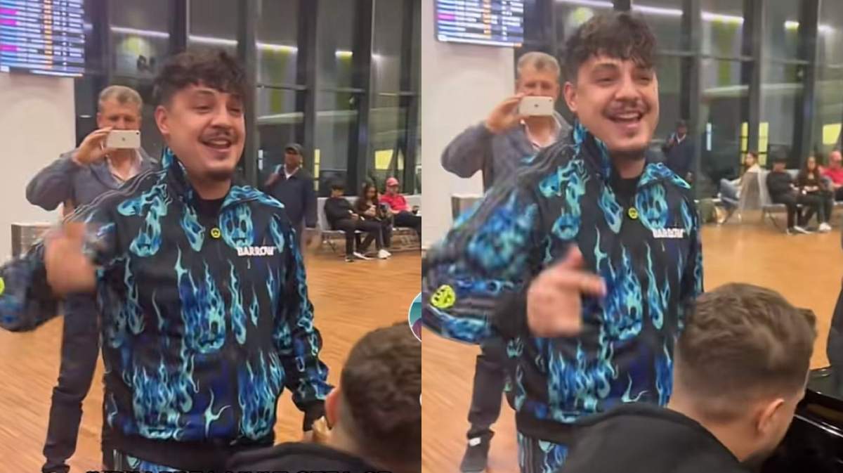 Bogdan de la Ploiești, show de senzație într-un aeroport din Italia. Cum s-a distrat manelistul alături de cei prezenți: "Prea mulți mă iubesc” / VIDEO