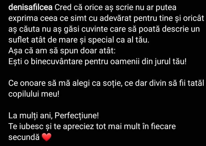 Denisa Filcea, declarație de dragoste pentru soțul ei. Flick și-a sărbătorit ziua de naștere: ”Ce onoare să mă...” / FOTO