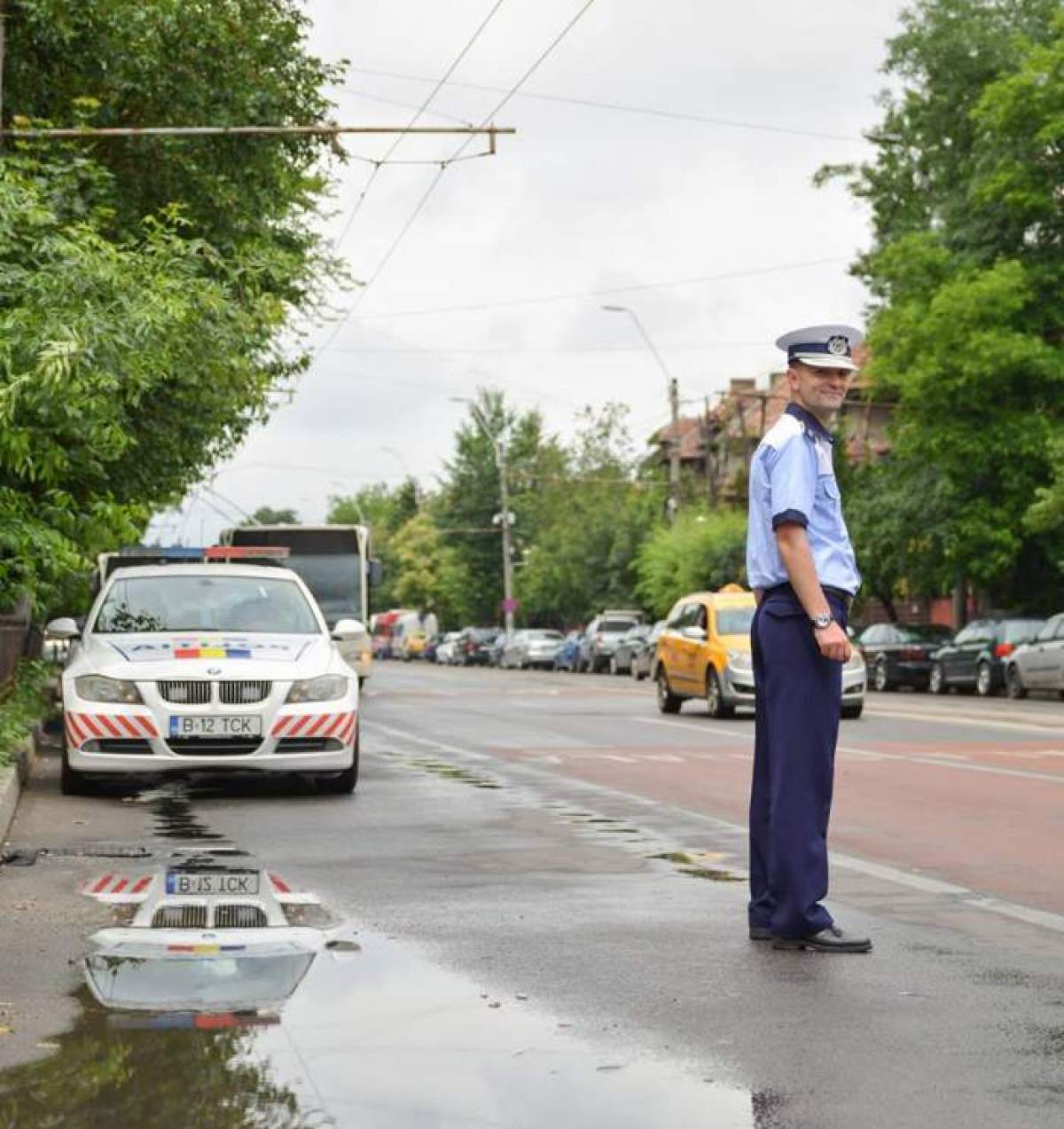 polițist rutier la datorie