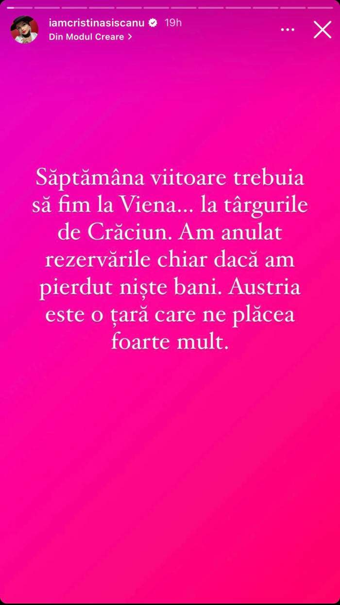 Ce decizie radicală a luat Cristina Șișcanu, după ce Austria s-a opus aderării României la Schengen: „Chiar dacă am pierdut niște bani...” / FOTO