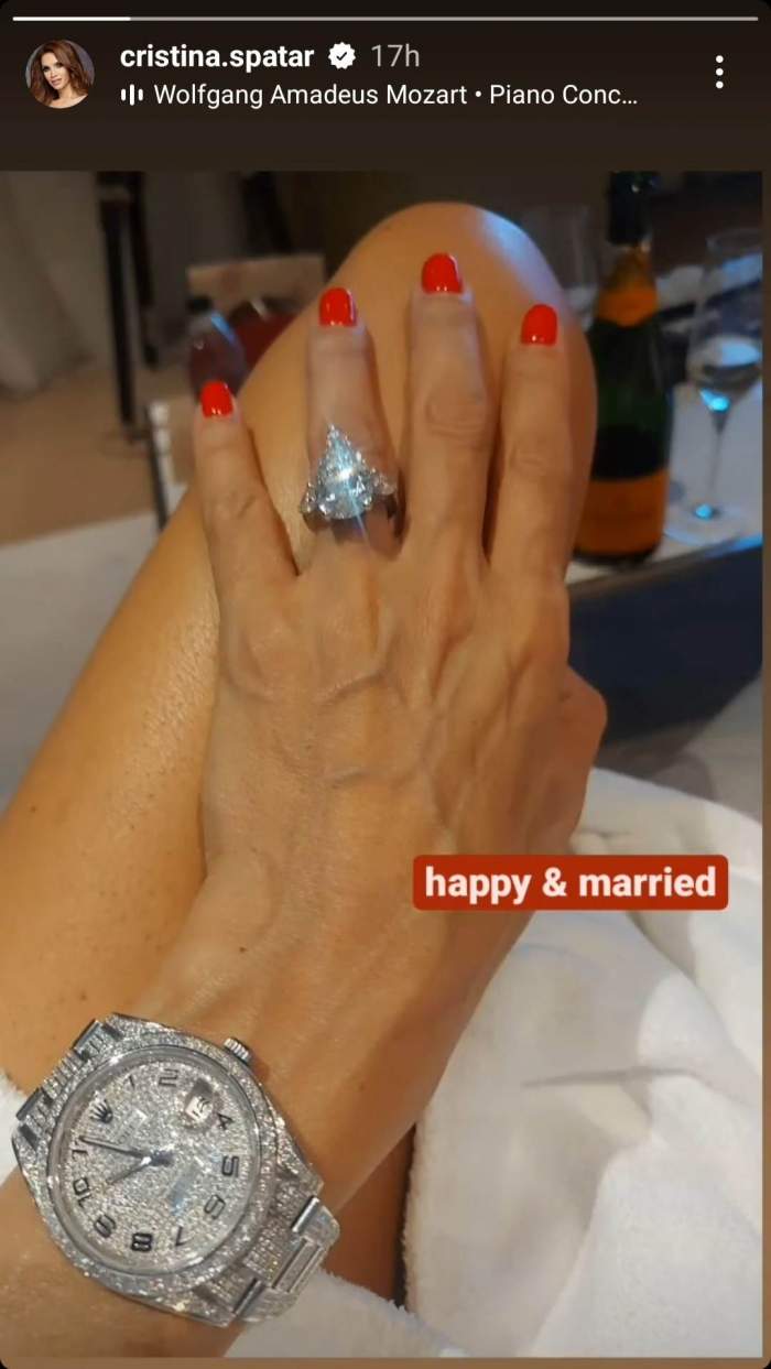 Cristina Spătar a confirmat căsătoria! ”Măritată”. Ce imagine a postat vedeta / FOTO