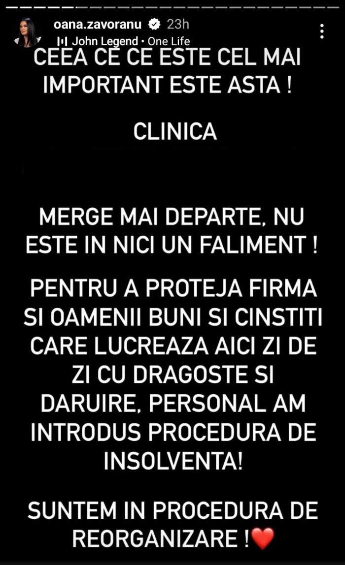 Oana Zăvoranu, declarații despre falimentul clinicii sale. Vedeta a transmis un mesaj tranșant: ”Maimuțoiul flămând care...”