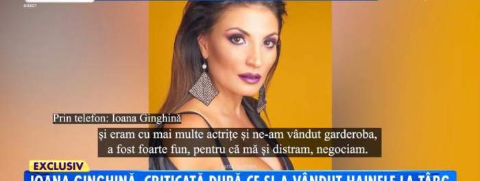 Ioana Ginghină, criticată că și-a vândut hainele la târg. Ce a mărturisit actrița la Antena Stars: "Multă lume poate să spună…” / VIDEO