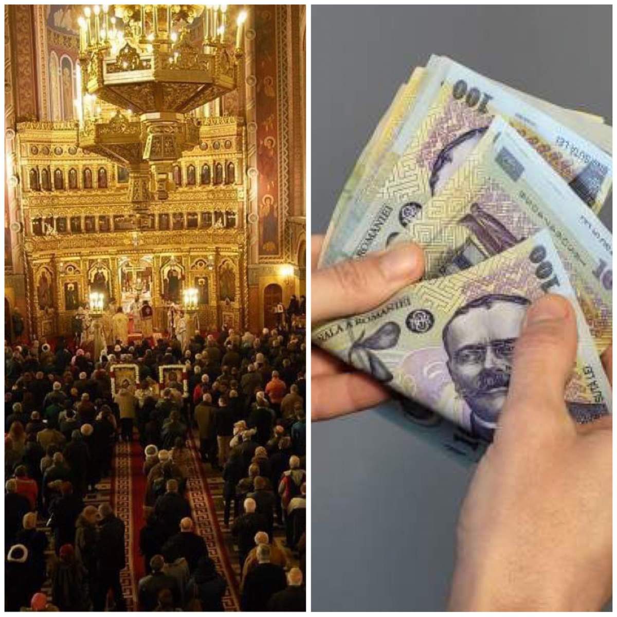 Credincioşii au primit vouchere de cumpărături de 600 de lei la o biserică din Bucureși