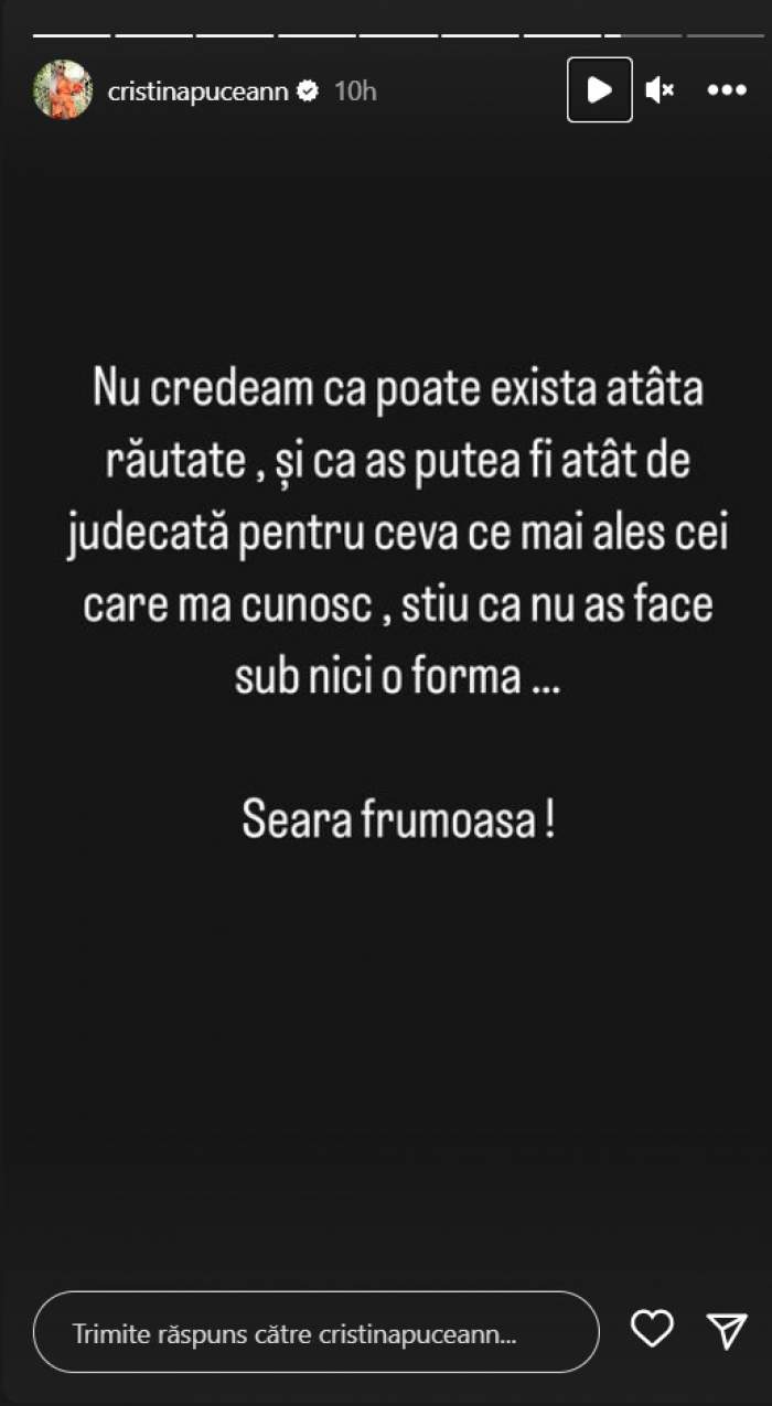 Ce a spus Cristina Pucean, după ce s-a speculat faptul că s-a despărțit de Bogdan de la Ploiești, din cauza imaginilor indecente apărute cu ea în mediul online