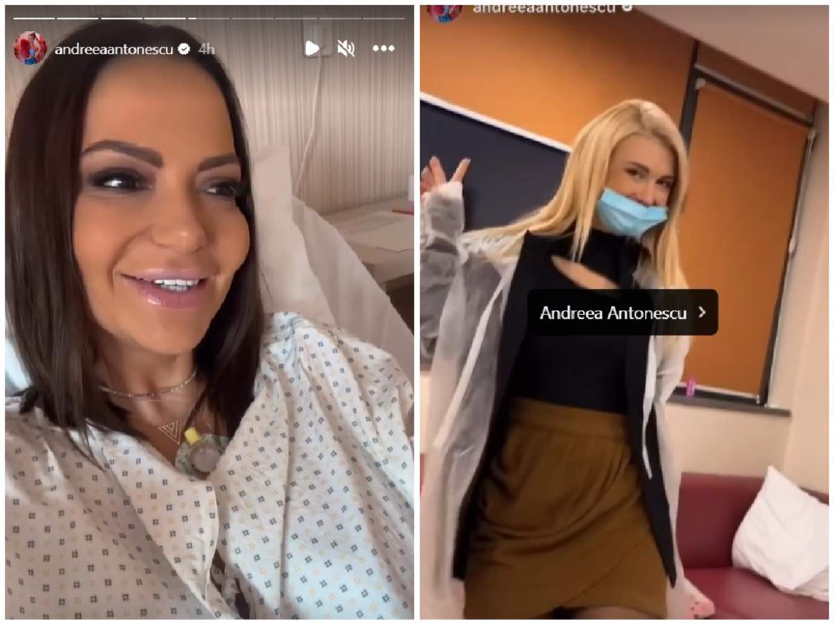 Colaj cu Andreea Antonescu și Andreea Bălan în salonul de spital, după nașterea fetiței