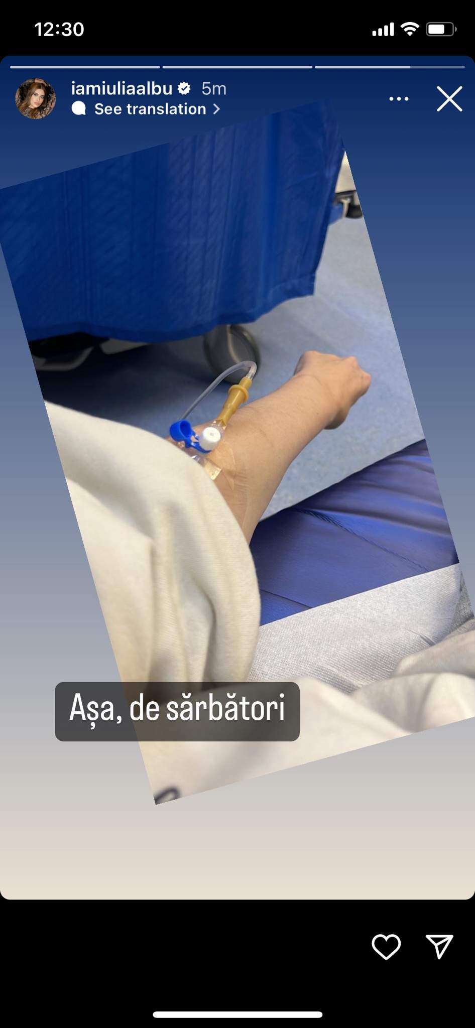 Iulia Albu a ajuns pe patul de spital. Ce a pățit prezentatoarea I.A cu stil: ”Așa, de sărbători” / FOTO