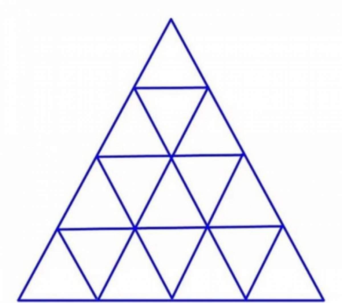 Testul de IQ pe care mulți români îl pică. Tu câte triunghiuri vezi în imagine?