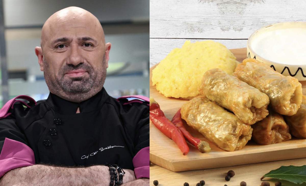 Cât costă o porție de sarmale cu mămăliguță gătită în restaurantul lui chef Cătălin Scărlătescu. Bucătarul de la „Chef la cuțite” a dezvăluit rețeta