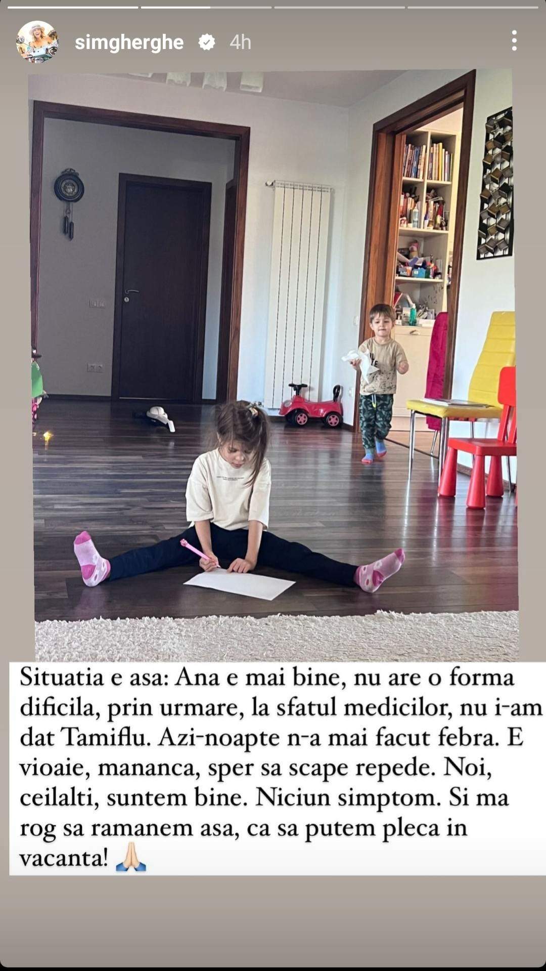 Simona Gherghe, detalii despre starea de sănătate a fiicei sale, Ana