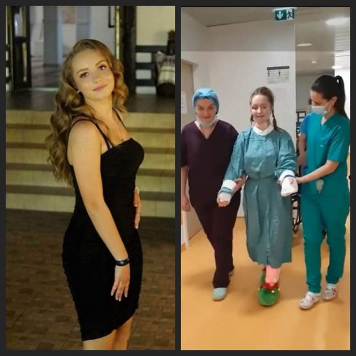 Imagini cu Alexia, după ce medicii i-au replantat brațele