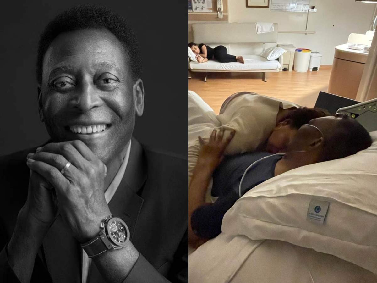 Ultima fotografie cu Pele, înainte să moară, a fost publicată de fiica lui și se aflau în spital. Pele și fiica lui în spital