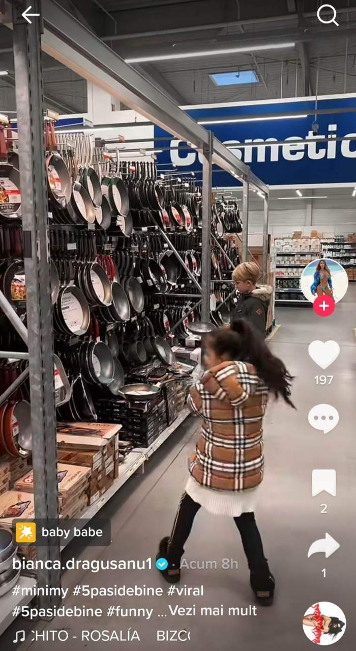 Bianca Drăgușanu și fiica ei, bătaie cu tigăi. Blondina și Sofia au făcut show în supermarket / VIDEO