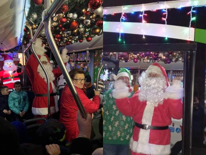 Orașul din România în care se găsește autobuzul lui Moș Crăciun. Călătoriile sunt gratuite pentru copii