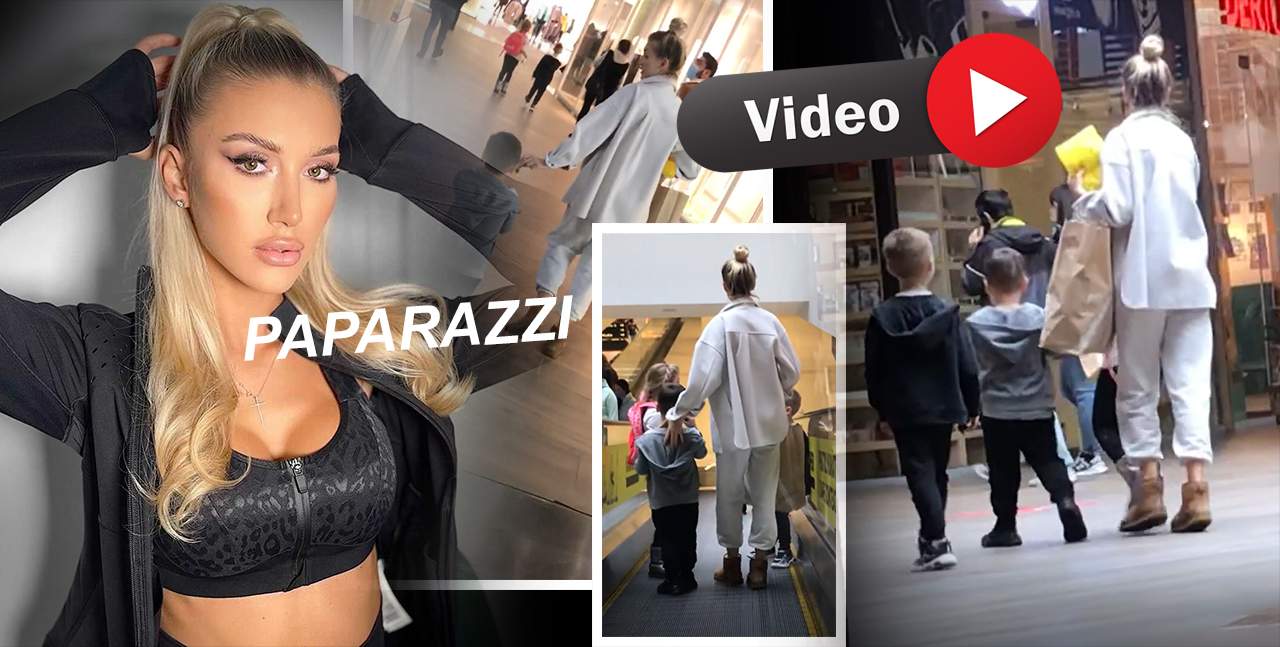 Ioana Marcu, cea mai grijulie mamă când vine vorba de copii. Iubita lui Ciprian Marica și-a scos băieții la mall și nu i-a scăpat din ochi / PAPARAZZI