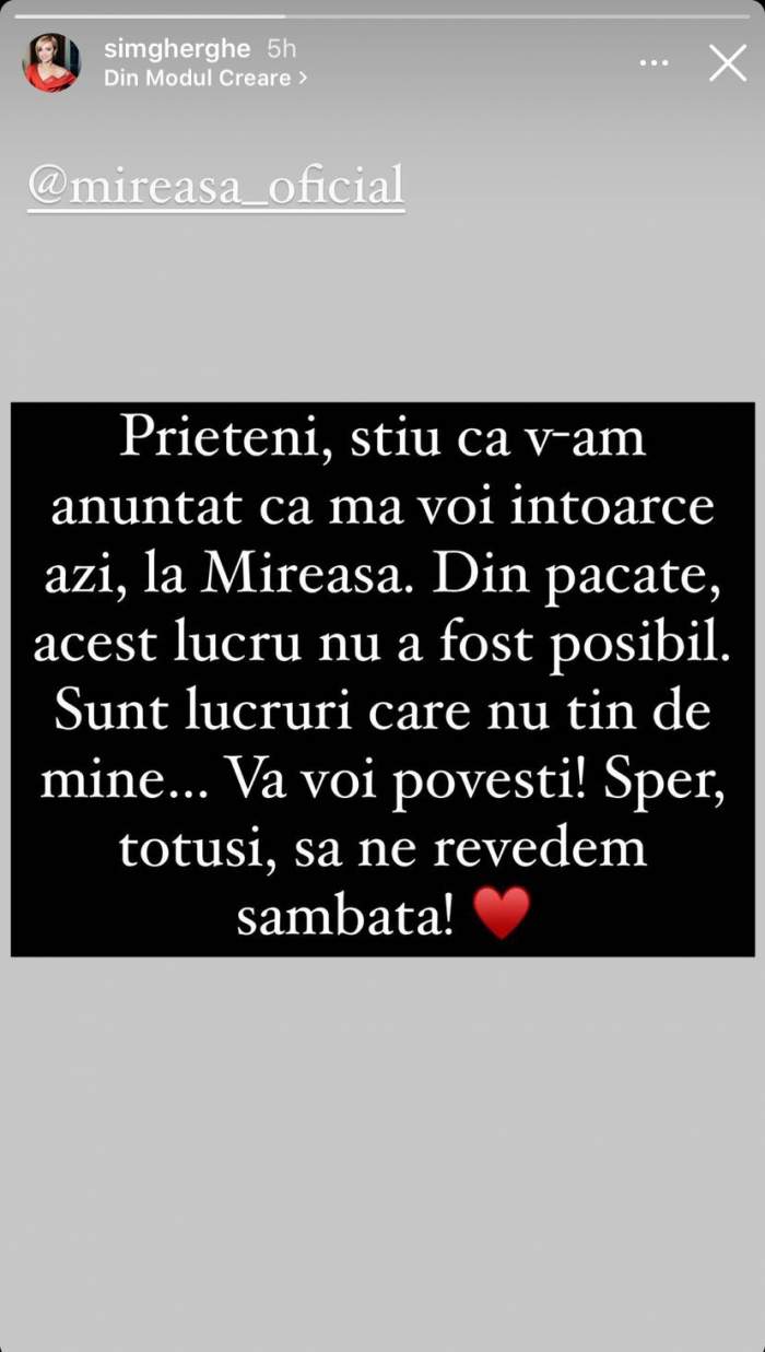 Motivul pentru care Simona Gherghe nu a revenit în platoul Mireasa. Ce a mărturisit prezentatoarea TV: ''Sunt lucruri care..." / FOTO