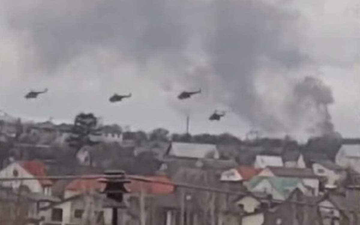 Situație alarmantă în capitala Ucrainei. Elicopterele ruseşti atacă Kievul / FOTO