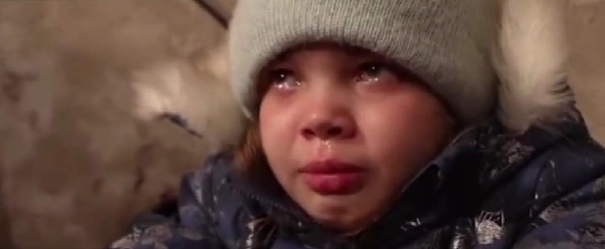Fetiță din Ucraina, strigăt de ajutor. Copila, inundată de lacrimi: ”Nu vreau să mor. Am înțeles că este război” / FOTO