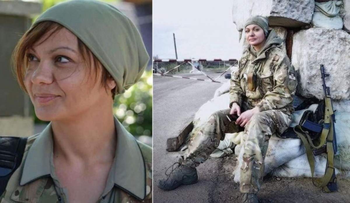 Iryna Tsvila, în echipament militar