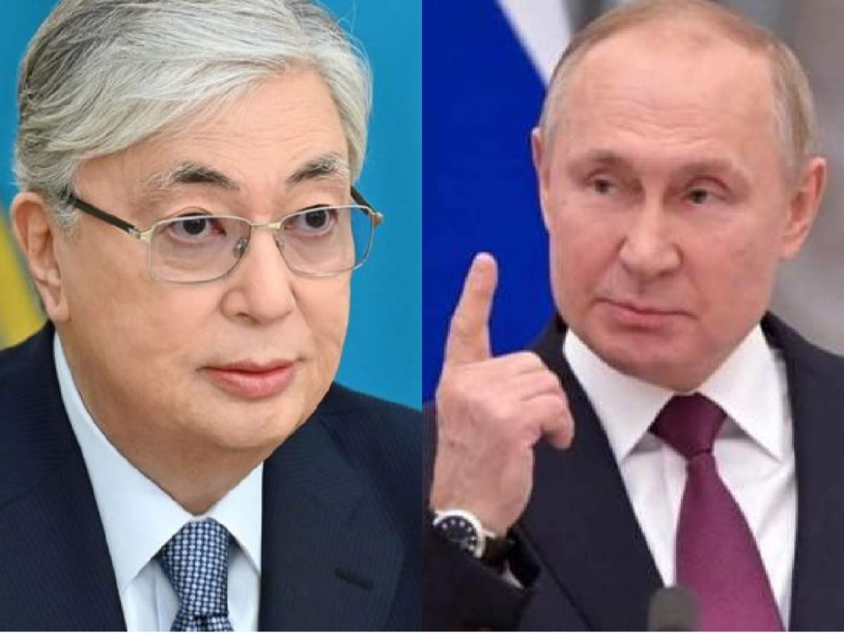 Jomart Tokayev, preşedintele Kazahstanului, și Putin