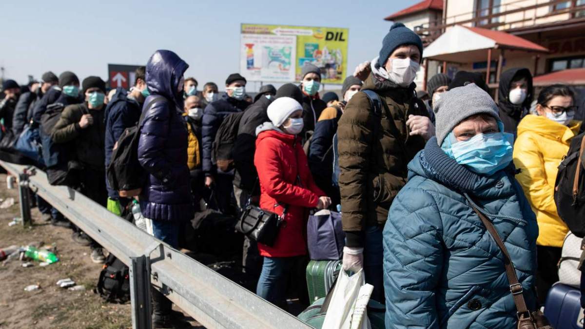 refugiați ucraineni la graniță