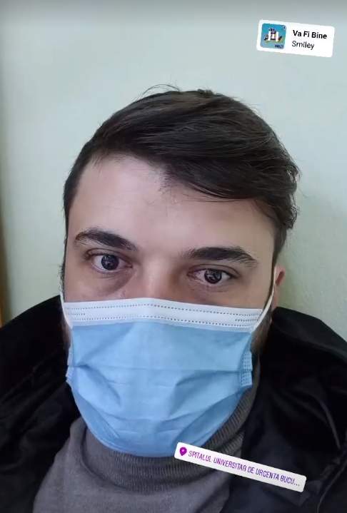 marius elisei selfie la spital