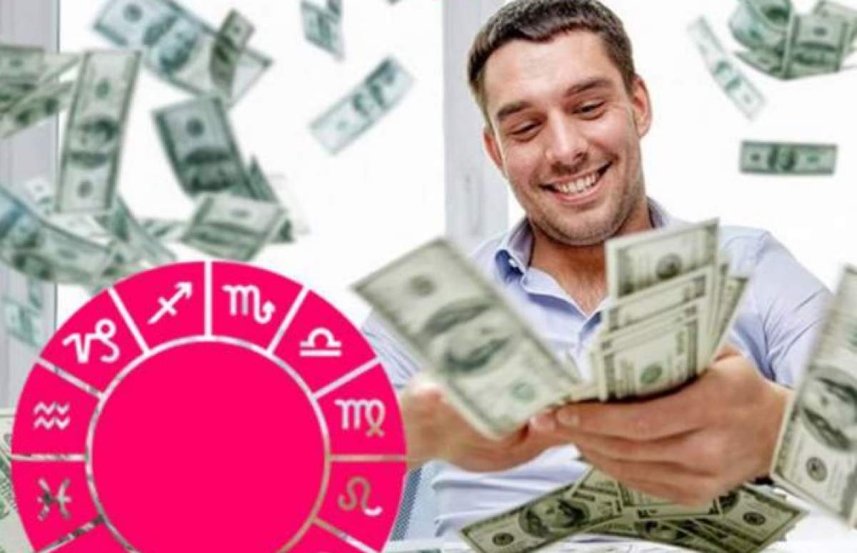 imagine cu semne zodiacale și bărbat care numără banii