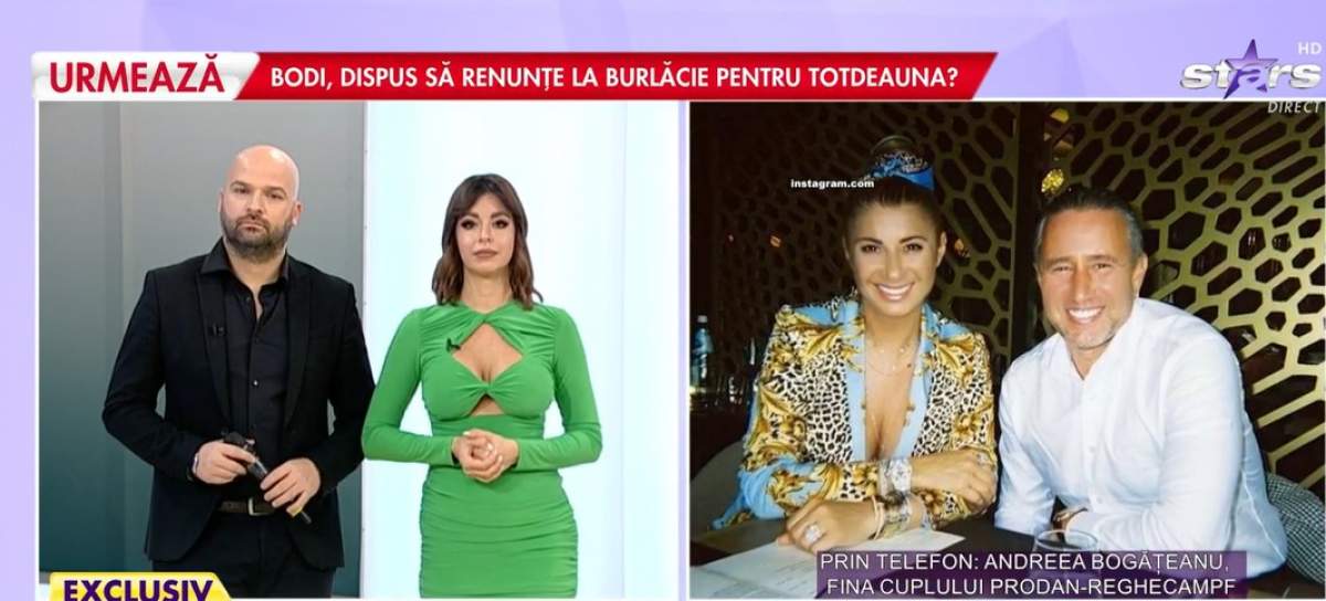 captură de la Showbiz Report, din timpul intervenției finei Anamariei Prodan