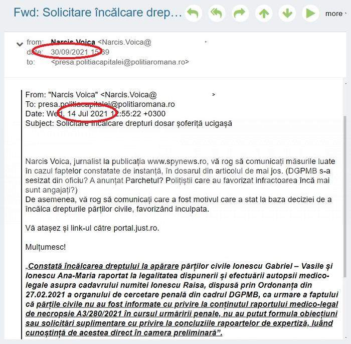 DOCUMENTE EXCLUSIVE / Poliția încalcă legea, ca să acopere abuzurile comise în dosarul șoferiței bețive care a ucis două fete, pe trotuar / Omerta, siguranță și încredere