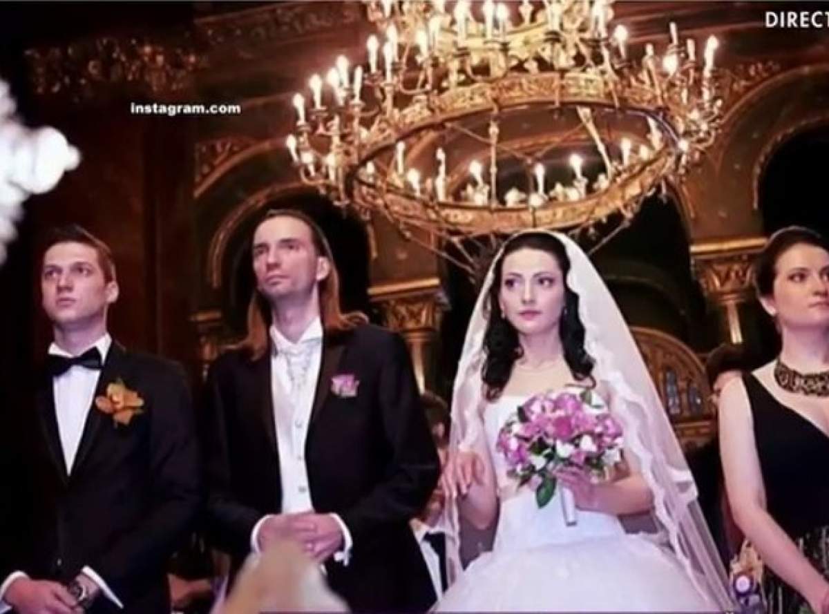 Florin Vasilică și soția lui, la nuntă