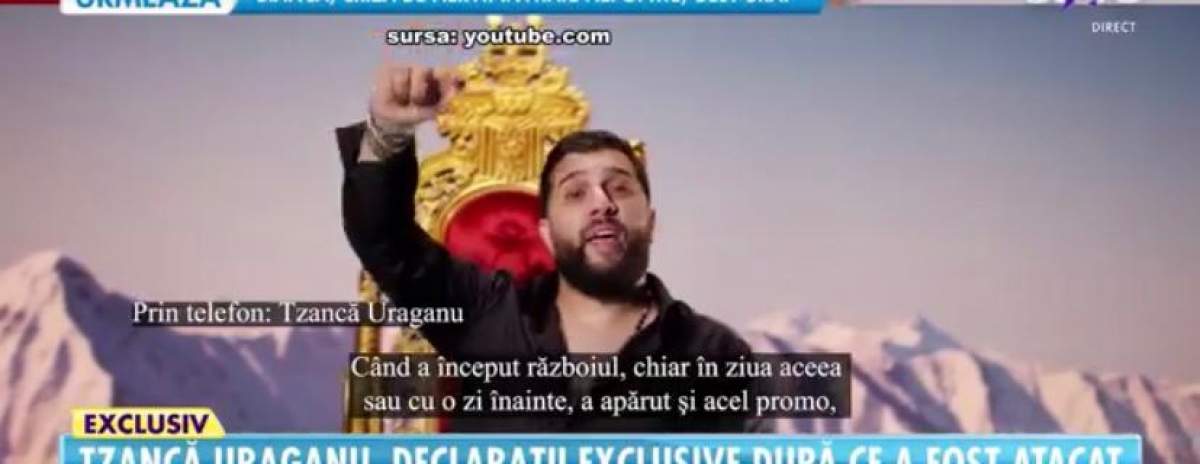 Tzancă Uraganu, primele declarații după ce a scos piesă despre război. Cântărețul a primit un val de critici: ''Lumea este foarte rea” / VIDEO