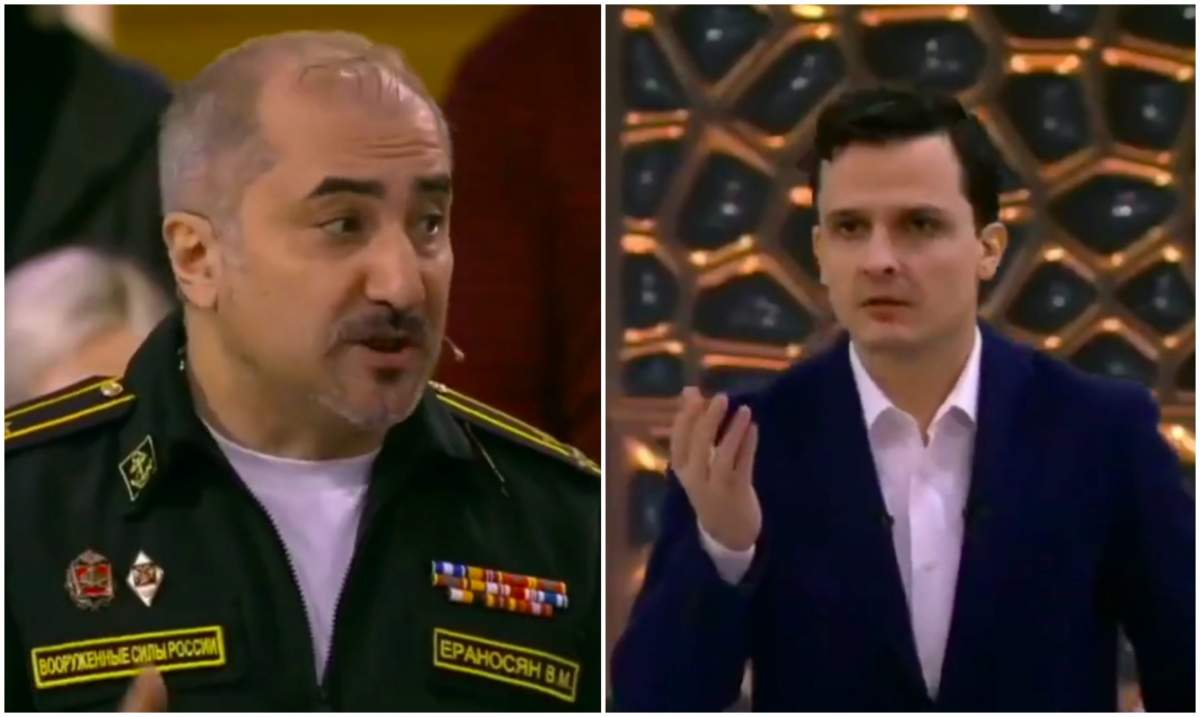 Un prezentator Tv rus a avut o cădere nervoasă când invitatul său, un militar, a spus că mor soldați ruși în Ucraina