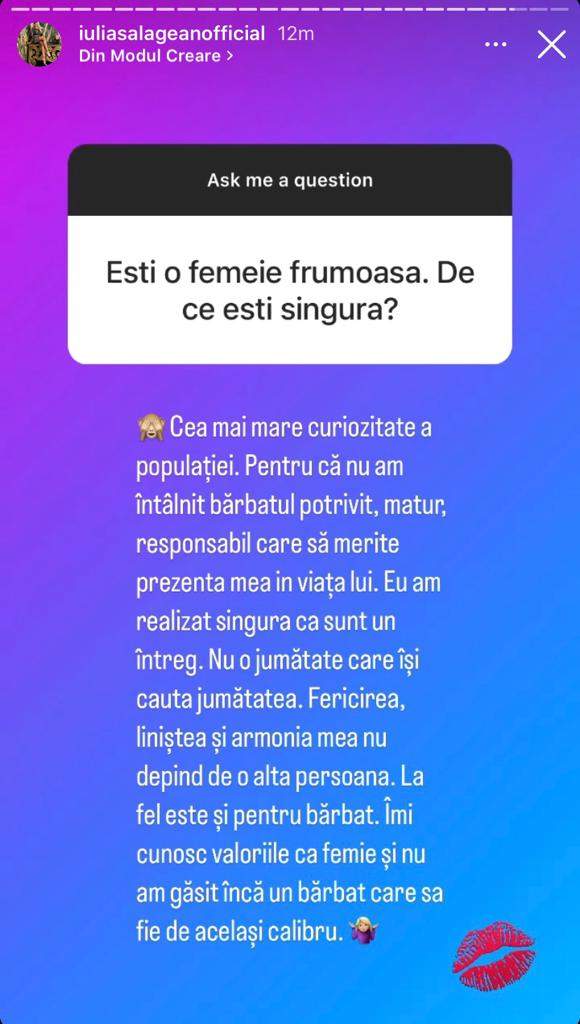 Motivul pentru care fosta soție a lui Alex Bodi este încă singură! Iulia Sălăgean a mărturisit tot: „Îmi cunosc valorile ca femeie”