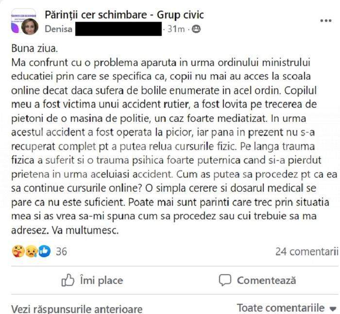 EXCLUSIV / Încă o lovitură pentru fetița spulberată pe zebră în accidentul în care Raisa a fost ucisă de un polițist / Mama supraviețuitoarei, apel disperat