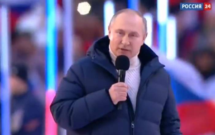 Vladimir Putin, la evenimentul din Moscova