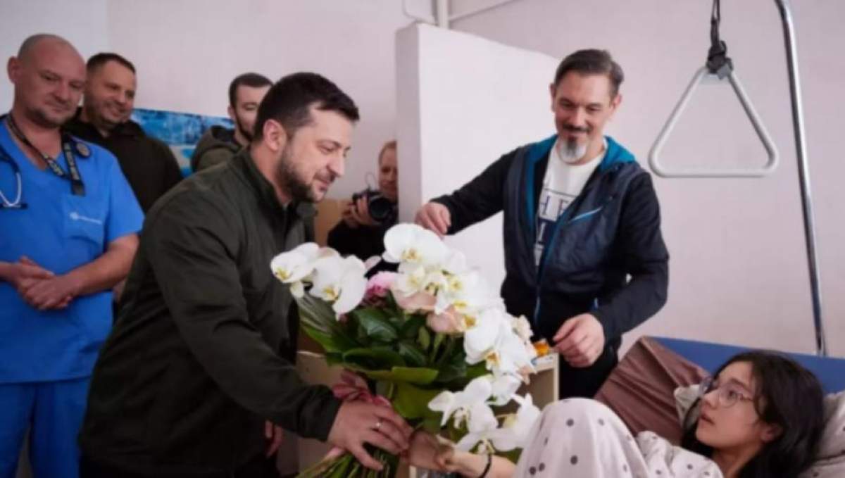 Volodomir Zelenski a vizitat-o pe tânăra care a încasat 12 gloanțe, pentru a-și salva frățiorul. În ce stare se află Katerina Vlasenko