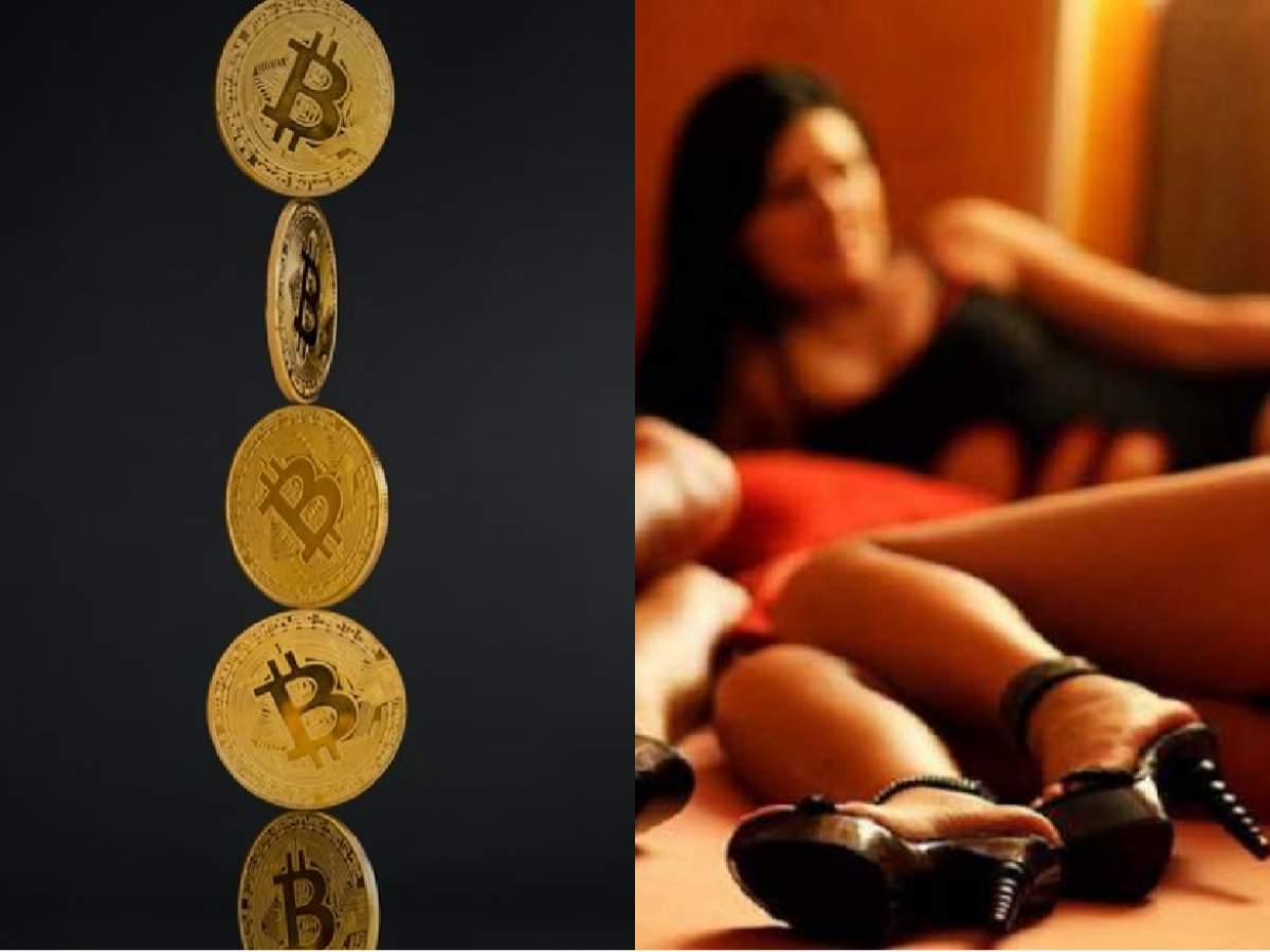 colaj cu Bitcoin și femei îmbrăcate sexy