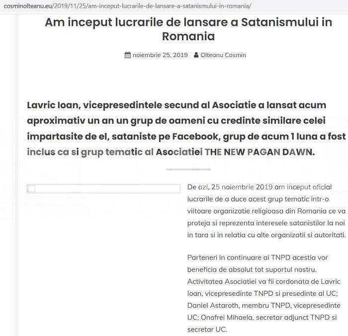 Liderul Bisericii Sataniste, acuzat că hărțuiește un deputat / Parlamentarul umilit, declarație exclusivă pentru SPYNEWS 