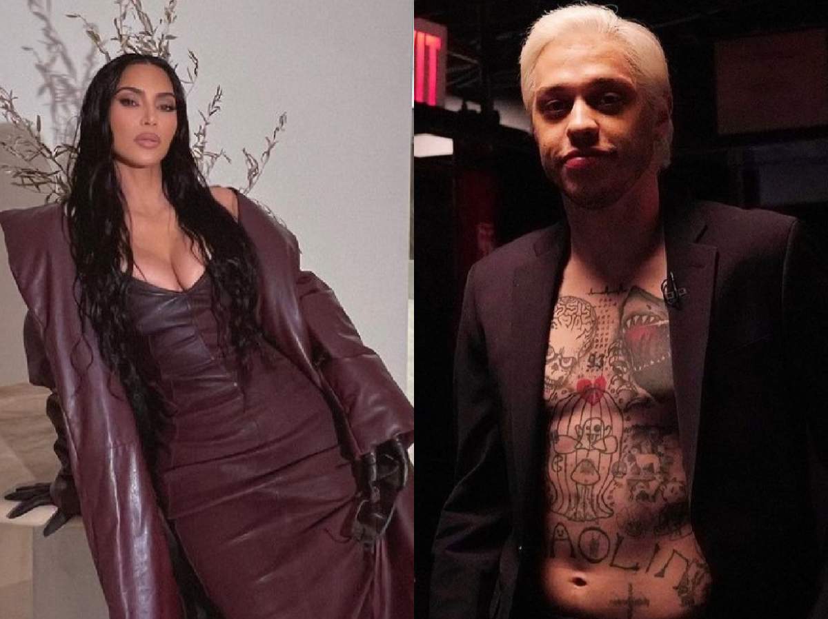 Kim Kardashian și Pete Davidson, colaj