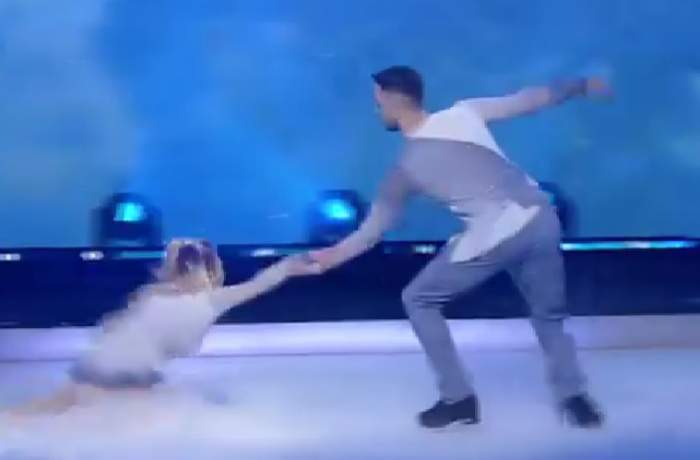 Sore, accidentare la Dancing on Ice: Vis în doi. Cum a reacționat concurenta în momentul în care a căzut / FOTO