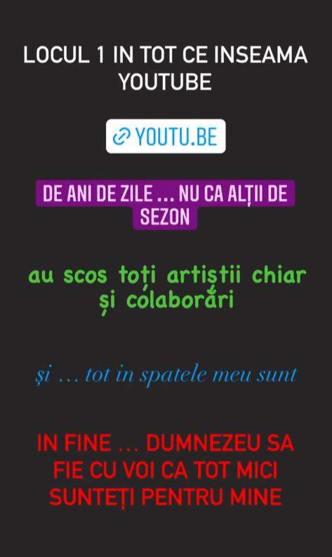 "Tot în spatele meu sunteți". Dani Mocanu, mesaj dur pe Instagram. Pe cine "atacă" manelistul / FOTO