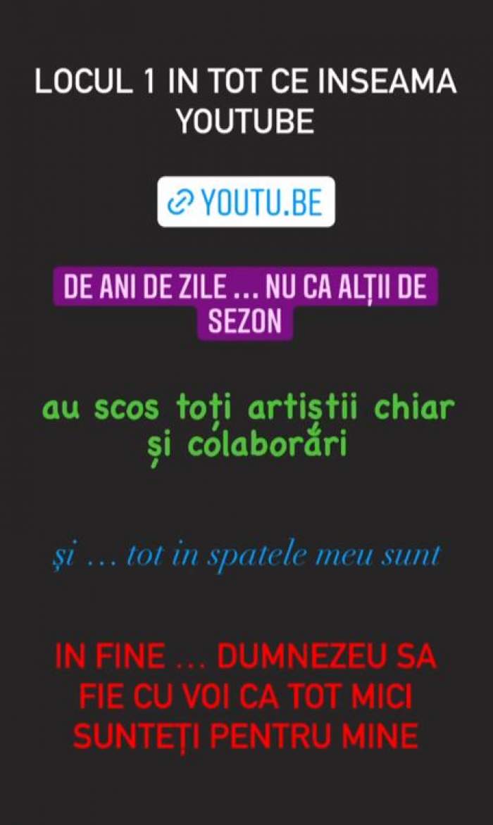 "Tot în spatele meu sunteți". Dani Mocanu, mesaj dur pe Instagram. Pe cine "atacă" manelistul / FOTO