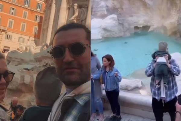 Smiley și Gina Pistol, vacanță la Roma împreună cu fiica lor. Cum s-au fotografiat cei trei