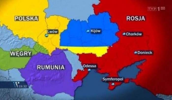 Televiziunea din Polonia a prezentat o nouă hartă a Europei. Regiunea Cernăuți ar trece la România: ,,Occidentul este pregătit să..."