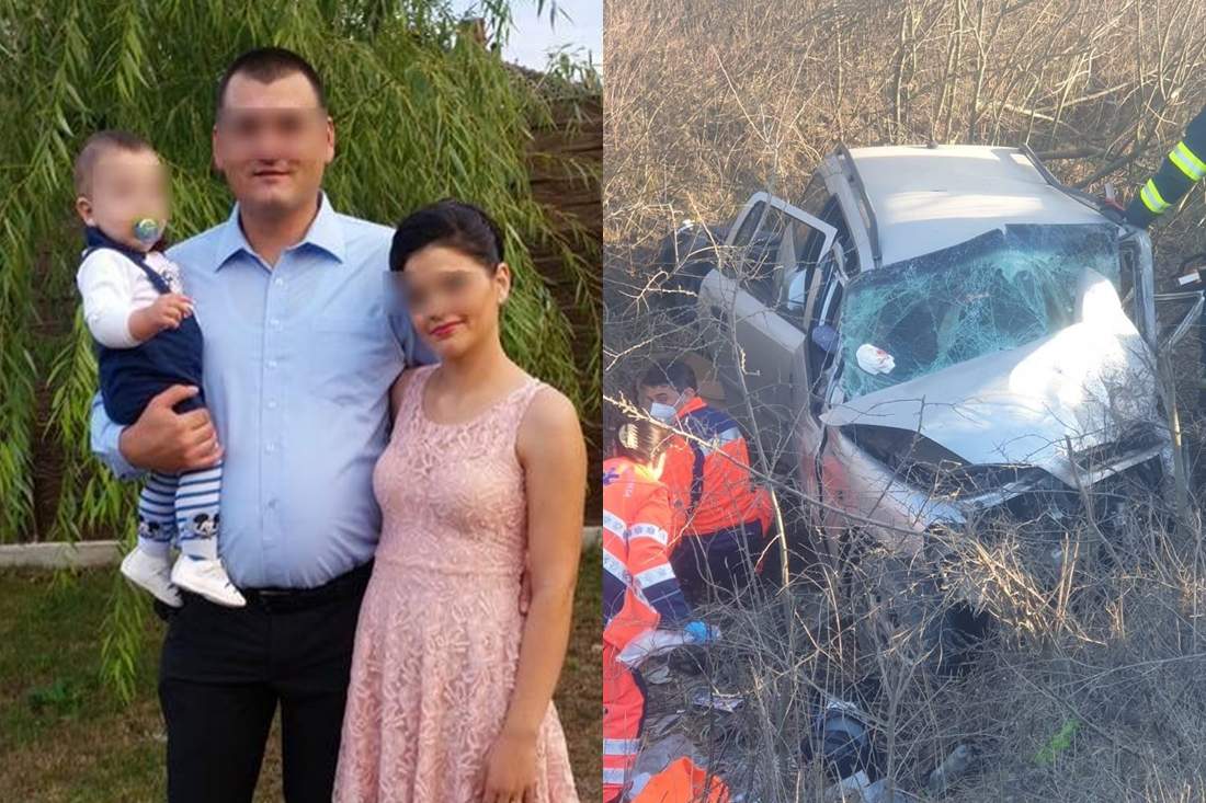 Familia a fost ucisă pe șosea de o șoferiță. Femeia a decedat și ea