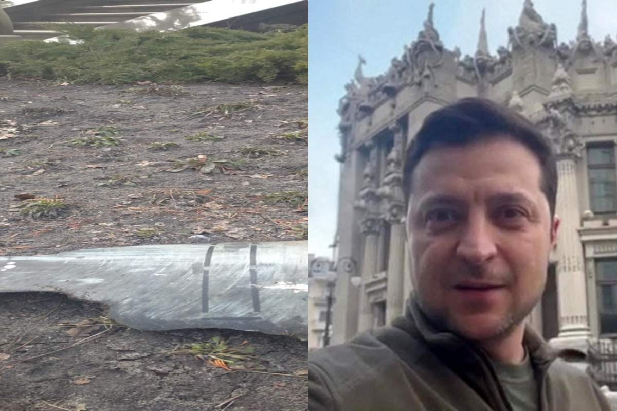 Un fragment de rachetă ar fi căzut în curtea casei din Kiev a lui Volodimir Zelenski: ”M-ați ratat!”